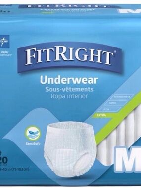 Fit Right Underwear Size Medium 20 per pack